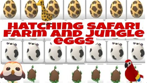 Hatching Safari Farm And Jungle Eggs In Adopt Me Youtube