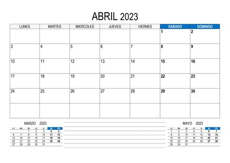 Calendario 2023 Para Imprimir Mes De Abril Imagesee