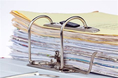 File Folder With Documents And Documents Stock Photo Image Of