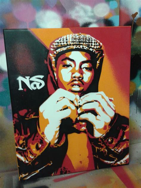 Nas Custom Spray Paint Painting Stencil Art Hip Hop Art Rap Etsy