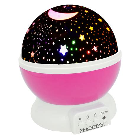 Spinning Night Light For Kids Room 2019 Moon And Star Led Projection