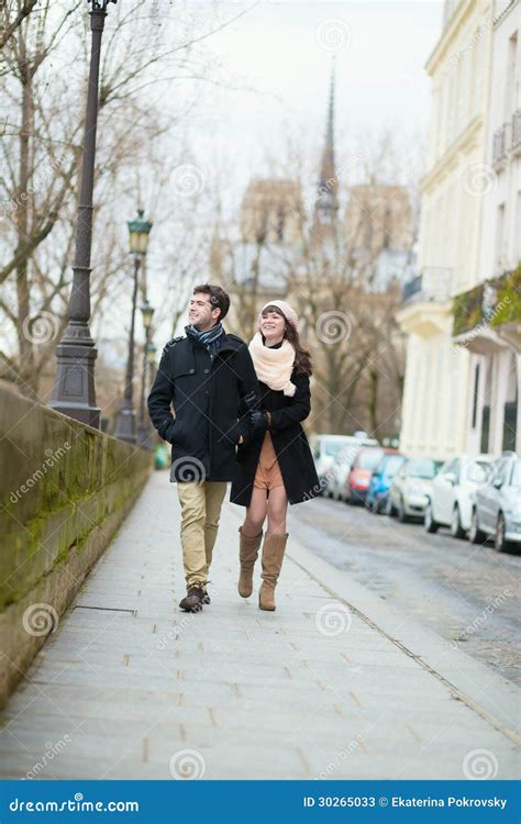 Romantic Couple Walking Together In Paris Stock Photos Image 30265033