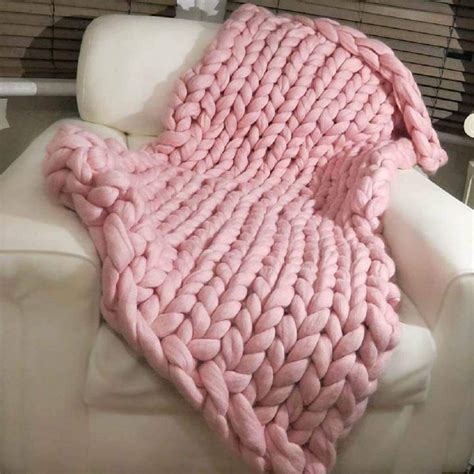 Chunky Knitted Blanket Chunky Knit Blanket Big Knit Blanket Giant
