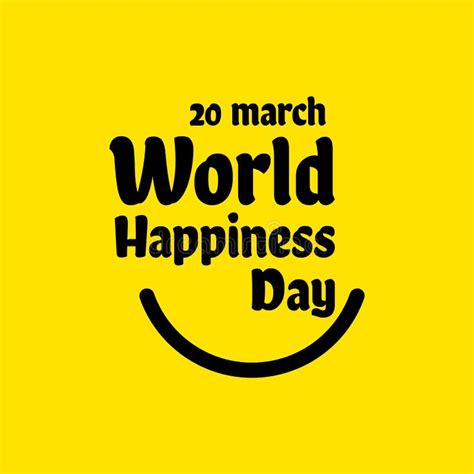 World Happiness Day With Line Art Emoticons Banner Stock Vector