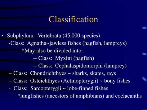Ppt Evolution And Classification Of Fishes Powerpoint Presentation