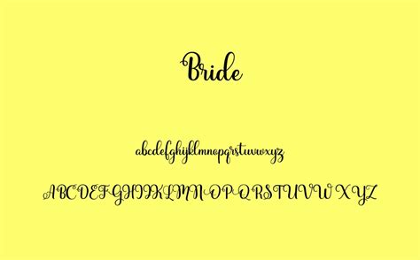 Bride Font Font Tr