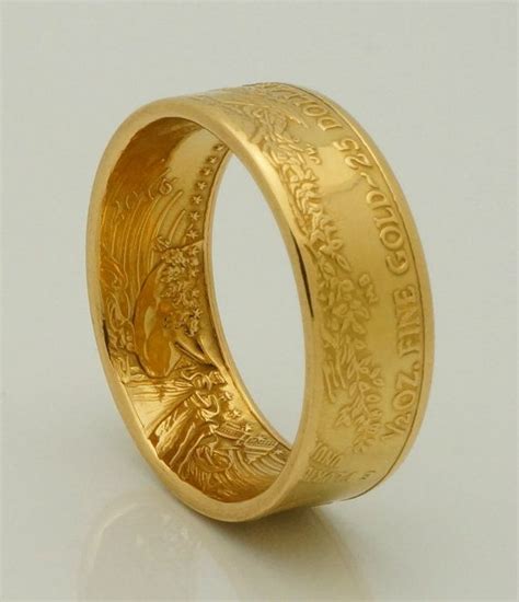 12 Oz American Eagle Gold Coin Ring Tails Polished Finish Etsy