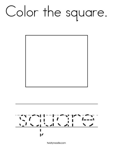 Coloring squared free math coloring pages. Color the square Coloring Page - Twisty Noodle