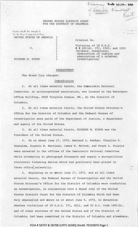 Watergate Special Prosecution Force Wspf Documents