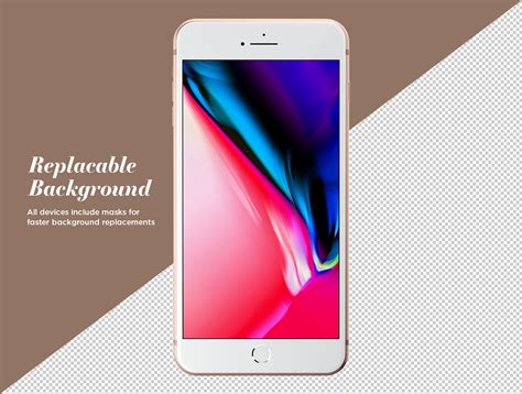 Iphone 8 Plus Design Mockup On Yellow Images Creative Store