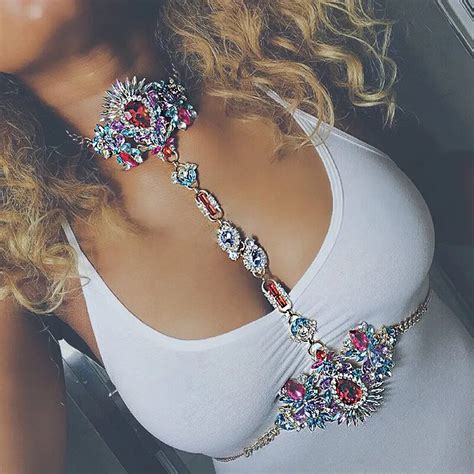 Hot Sale Sexy Women Body Chain Charm Exaggerated Luxury Crystal Waist Chain Statement
