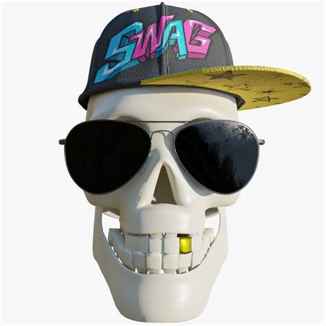 Modelo 3d Swag Skull Gameready Con Pbr Unity Unreal Engine V Ray Arnold