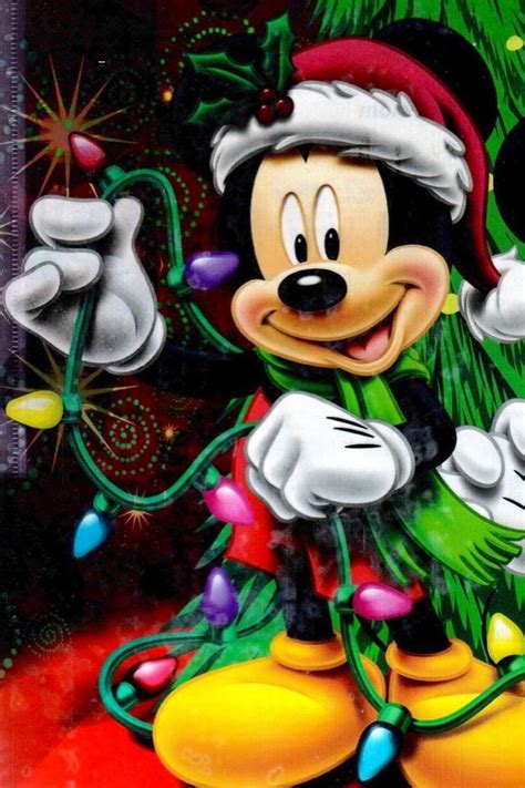 Christmas Iphone Wallpaper Tjn With Images Mickey