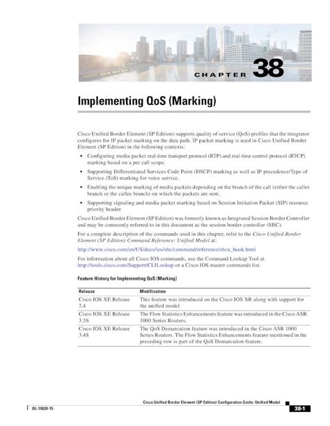 Pdf Implementing Qos Marking Cisco · Chapter 38 Implementing Qos