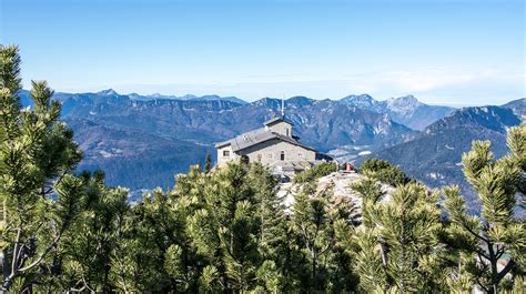 Here you can see the kehlsteinhaus or more commonly known eagle's nest on the very tip of the mountain. Kehlsteinhaus Archive - Berchtesgadener Land Blog