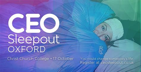 Ceo Sleepout Oxford Tom Quad Oxford En October 17 To October 18