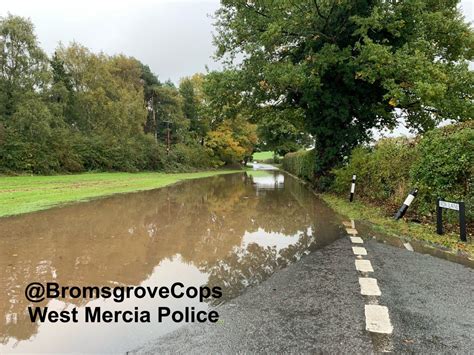 Several Roads In Bromsgrove Are Shut Because Of Flooding The