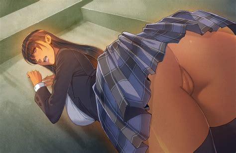 Homare Fools Art Highres 1girl Against Wall Ass Bent Over