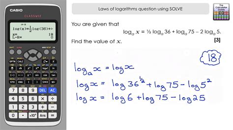 The tutorials provide an introduction to the more advanced features of the calculators. Law of Logarithms Problem using SOLVE on Casio Classwiz fx ...
