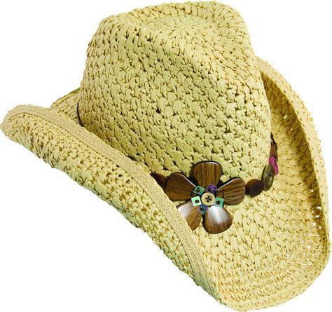 Dorfman Pacific Womens Crocheted Toyo Western Cowgirl Hat With Flower