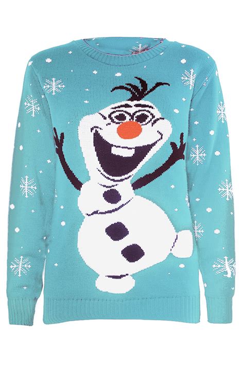 womens novelty rudolf olaf ladies frozen knit christmas sweater jumper plus size ebay