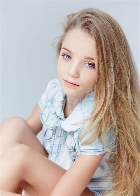 Portrait Of Teenager Girl With Long Hair Stock Image Image Of Looking