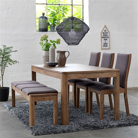 A dining table with benches provides for versatile seating since you can remove the furniture to another room and increase the seating space. 50+ Dining Table With Bench You'll Love in 2020 - Visual Hunt