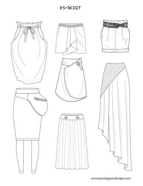 Fashion Flat Sketches For Skirts Prestigeprodesign Fashion