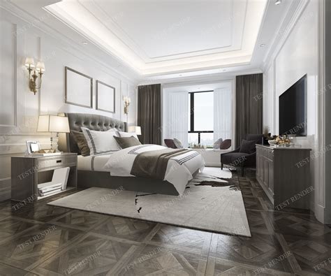 3d Model Luxury Classic Modern Bedroom Suite In