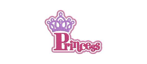 8 Size Princess Crown Applique Embroidery Designs Machine Etsy