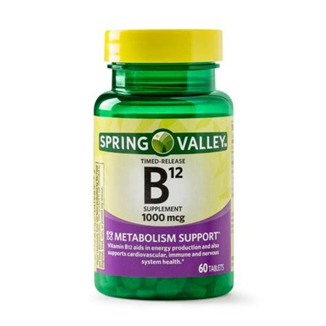 078742009858 Spring Valley Vitamin B12 Timed Release Tablets 1000 Mcg