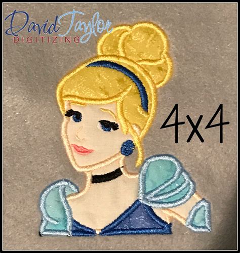Princess Cinderella Only Embroidery Design 4x4 5x7 6x10 7x10 Etsy