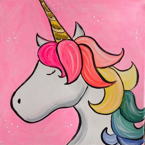 Pin By Melissa Tinney On Painting Ideas Unicorn Painting Kids Canvas
