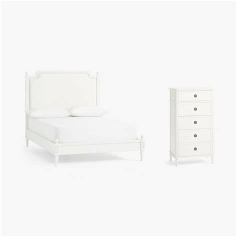 colette classic bed and 5 drawer dresser set pottery barn teen
