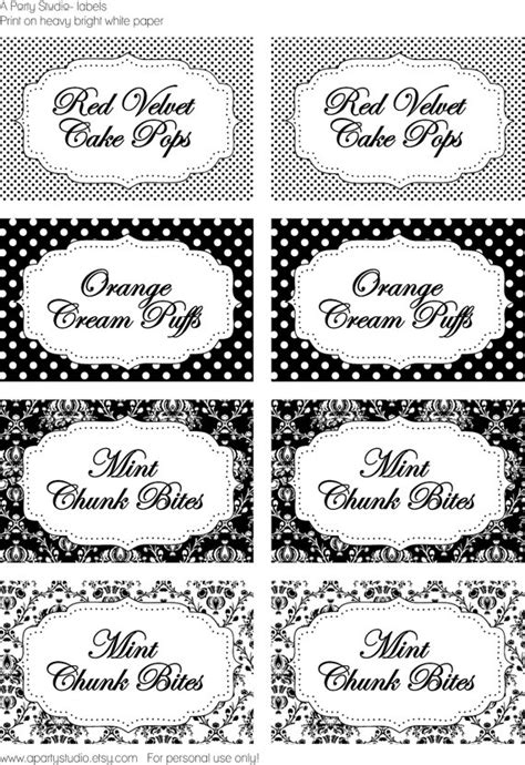 8 Best Images Of Free Printable Food Labels Black And White Black And