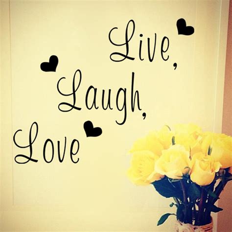 Live Laugh Love Quote Wall Stickers Home Decor Art Decal Sticker Decals