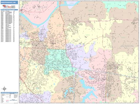 Independence Missouri Wall Map Color Cast Style By Marketmaps Mapsales