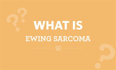 Ewing's sarcoma is a cancerous tumor that usually affects children and adolescents. What Is Ewing Sarcoma?