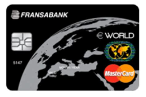 Larger capacities from 64gb to 256gb Fransabank - Euro World Mastercard