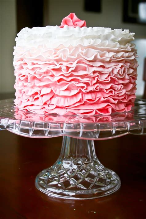 Affection For Detail New Trend Ombre Ruffle Cakes