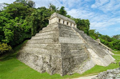 Palenque Temple Of Inscriptions Architecture Stock Photos ~ Creative