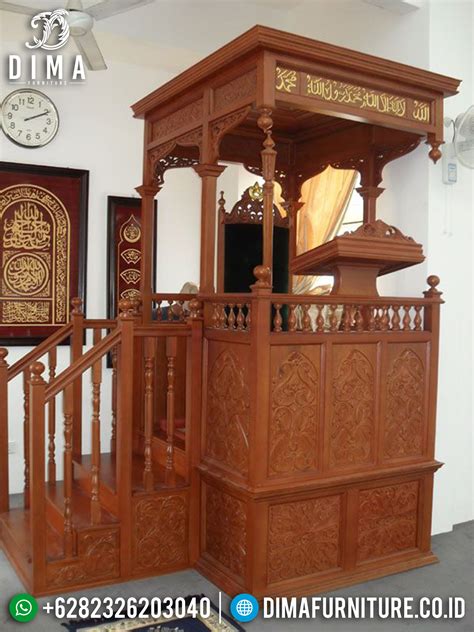 Mebel Jepara Murah Mimbar Masjid Jati Ukiran Jepara Terbaru Natural Df
