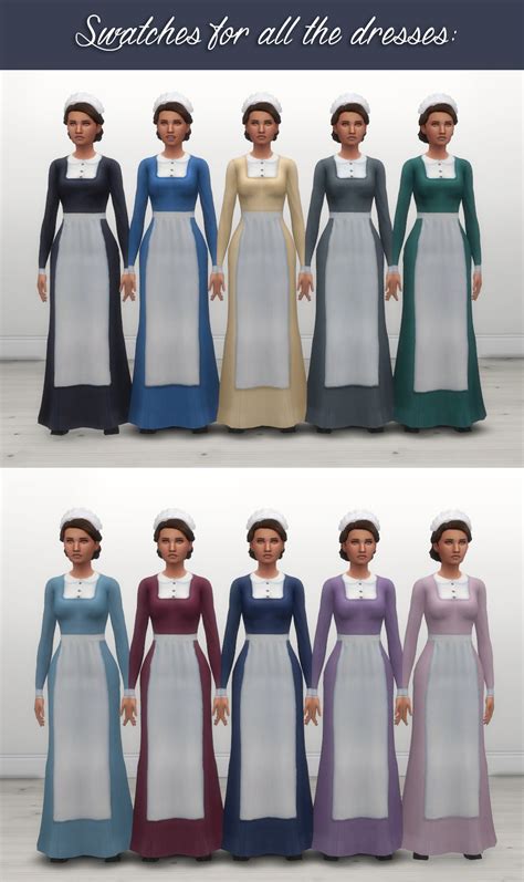 History Lovers Simblr Ts4 Maids Uniforms Dresses Cap I Wanted