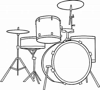 Drum Coloring Drums Pages Musical Drawing Instrument