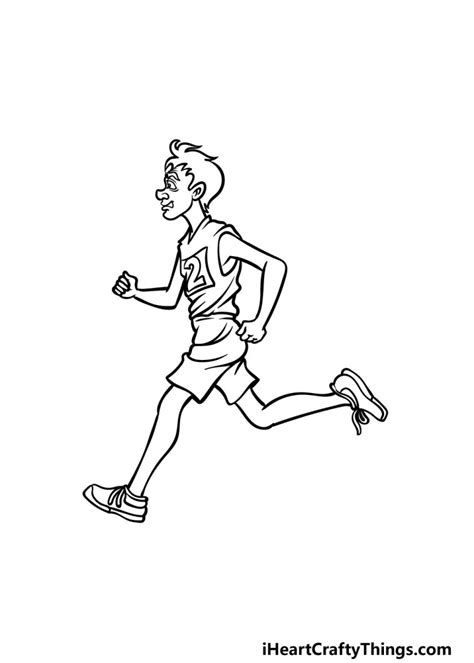Running Drawing How To Draw Running Step By Step