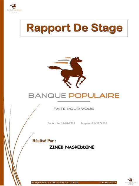 Exemple De Rapport De Stage 3Ã¨me Gratuit Pdf Financial Report