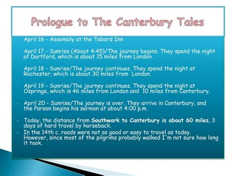 Prologue To The Canterbury Tales Ppt