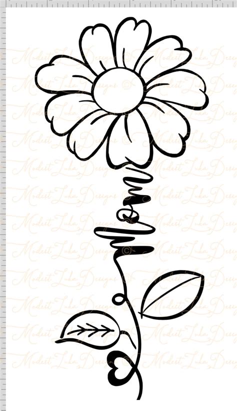 Mom flower SVG DIGITAL download | Etsy