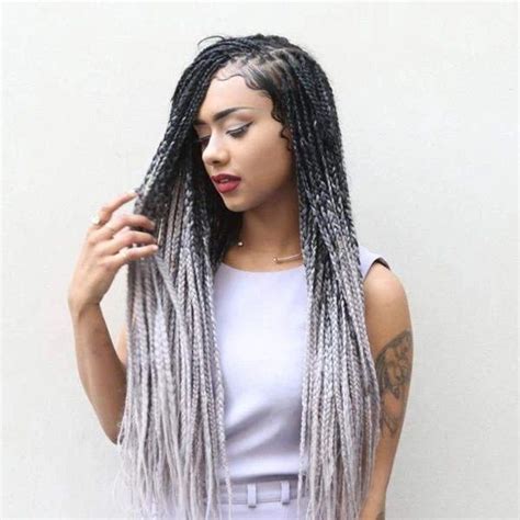 Grey 22 Ombre Micro Braided Lace Front Wig For Beautiful Etsy In 2021