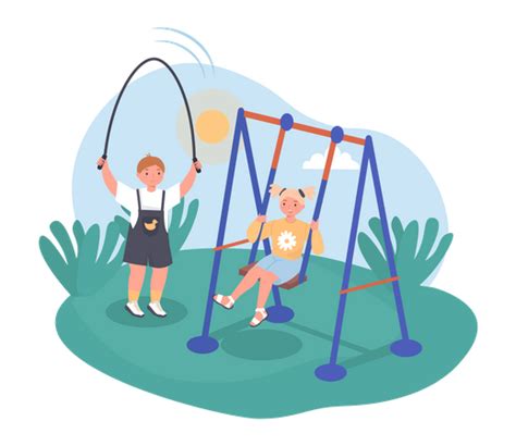 Best Children Playing On Slide Illustration Download In Png And Vector Format